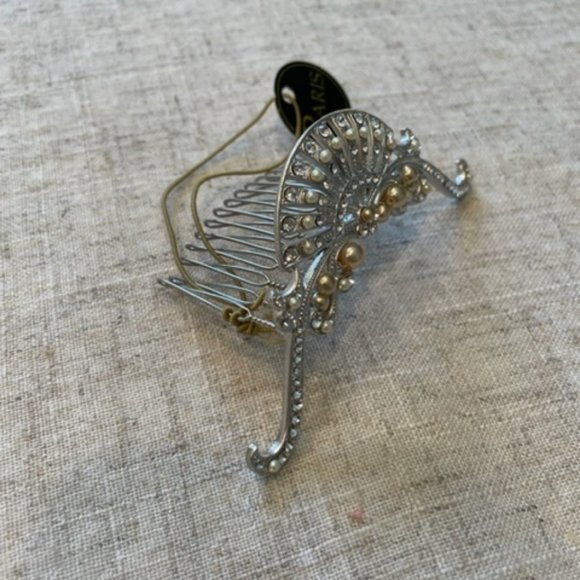 Elegant Crystal with Ivory/Gold Pearls New Paris \